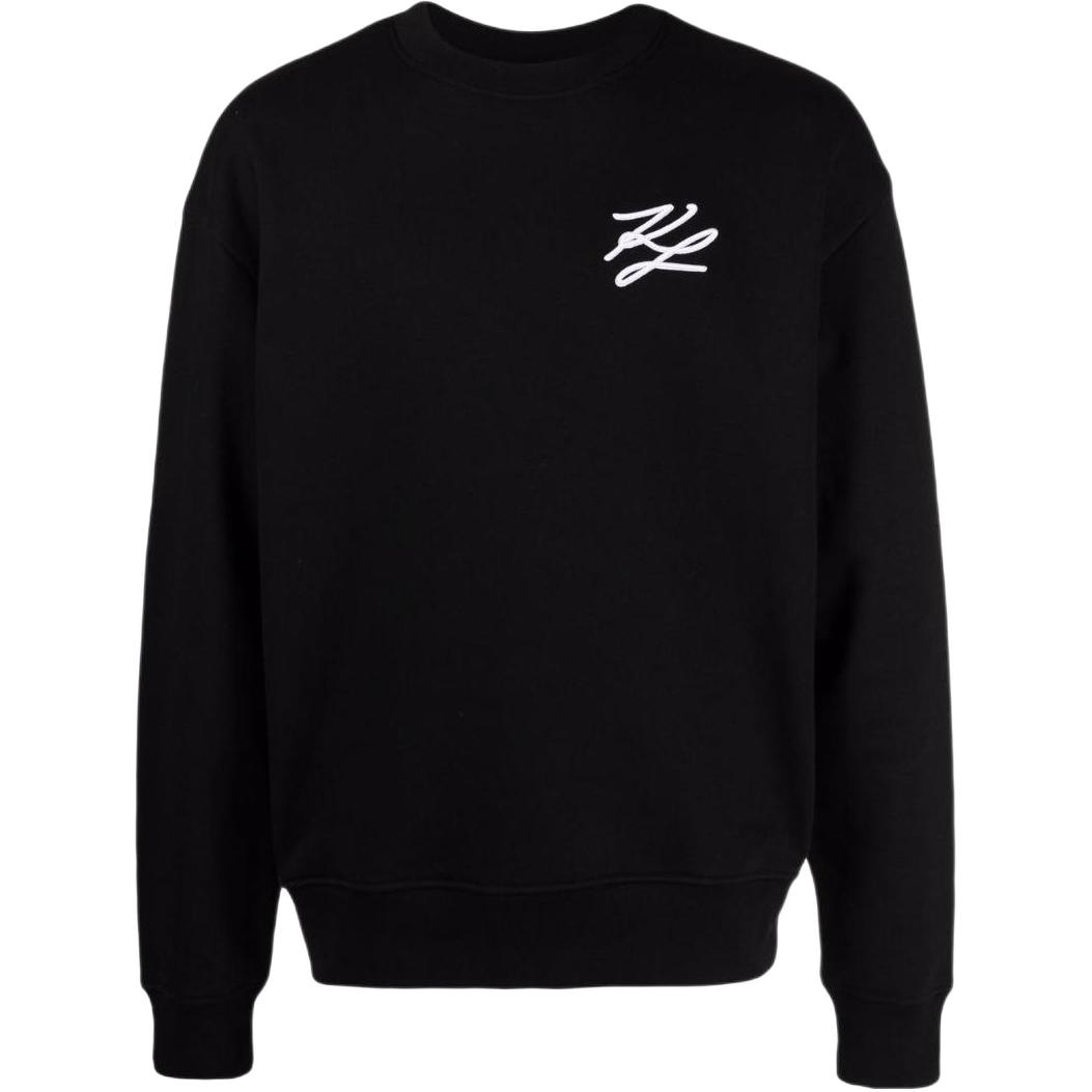 Karl Lagerfeld Graphic Print Crewneck Pullover Sweatshirt Black () 216M1808999