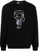 Karl Lagerfeld Graphic Print Crewneck Sweatshirt Men’s Black 705400533910-990 Karl Lagerfeld Graphic Print Crewneck Sweatshirt Men’s Black 705400533910-990