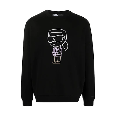 Karl Lagerfeld Graphic Print Crewneck Sweatshirt Men’s Black 705400533910-990
