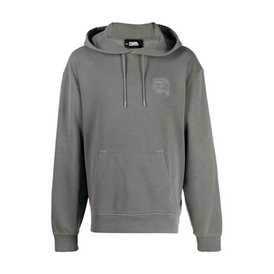 Karl Lagerfeld Graphic Print Hoodie Men’s Dark Gray 231M1811