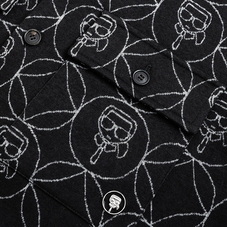 Purchase 卡尔拉格斐印花休闲黑色长袖外套男款 1K1B70706460