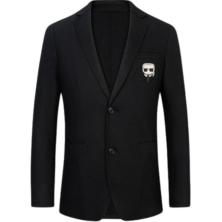 KARL LAGERFELD Graphic Single-Breasted Casual Blazer Jacket Men Black 1K1B70706465 圖 2