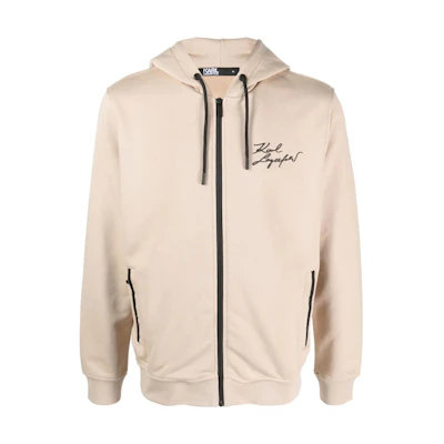 Karl Lagerfeld Hooded Logo Sweatshirt Sand Beige 705066533910