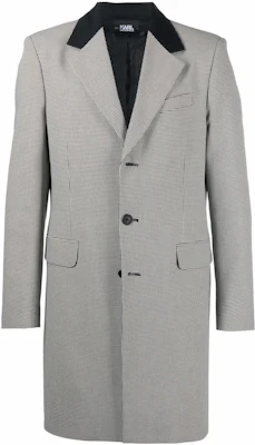 Karl Lagerfeld Houndstooth Print Single-Breasted Jacket Gray 216M1590998 Buy Karl Lagerfeld Houndstooth Print Single-Breasted Jacket Gray 216M1590998