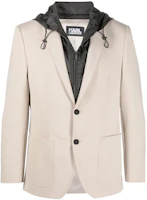 Karl Lagerfeld Layered Button-Up Jacket Beige - Streetwear Travel Style 15538410521000 Karl Lagerfeld Layered Button-Up Jacket Beige - Streetwear Travel Style 15538410521000