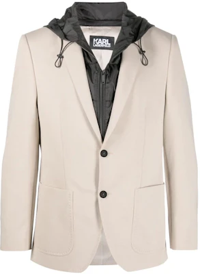 Karl Lagerfeld Layered Button-Up Jacket Beige - Streetwear Travel Style 15538410521000 Buy Karl Lagerfeld Layered Button-Up Jacket Beige - Streetwear Travel Style 15538410521000