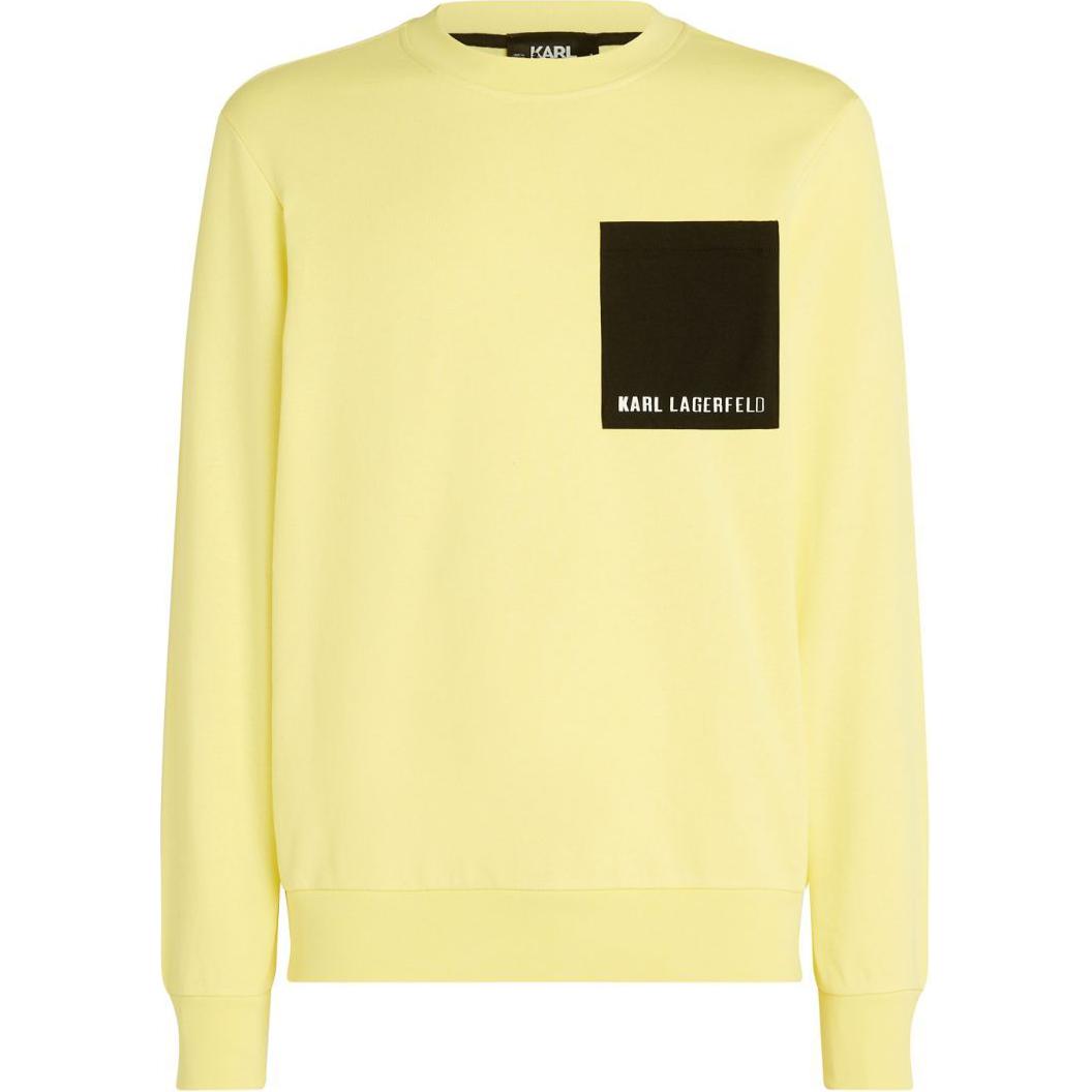 Karl Lagerfeld Letter Print Crewneck Long Sleeve Sweatshirt Light Yellow 24UM1833727