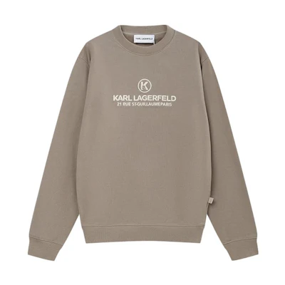 Karl Lagerfeld Letter Print Crewneck Sweatshirt Unisex - Gray 1K3D50603902308