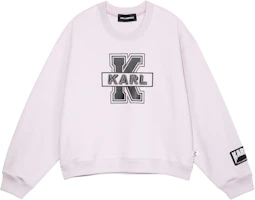 Karl Lagerfeld Letter Print Loose Crewneck Sweatshirt Purple Unisex 1K3C50603833 Karl Lagerfeld Letter Print Loose Crewneck Sweatshirt Purple Unisex 1K3C50603833