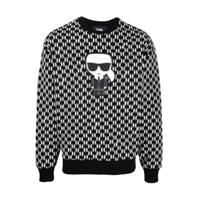 Karl Lagerfeld Logo Graphic Sweater Black/White 220M1884999