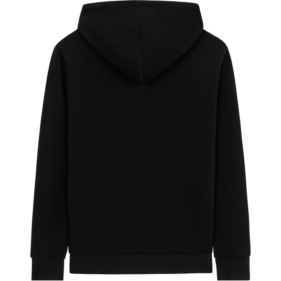 Lookbook 卡尔拉格斐标志印花黑色连帽衫宽松休闲款 1K1B50603143-BLACK