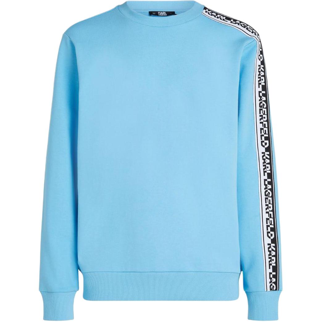 Karl Lagerfeld Logo Print Crewneck Sweatshirt Men’s Light Blue 241M1802685-685