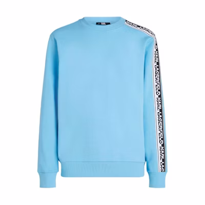 Karl Lagerfeld Logo Print Crewneck Sweatshirt Men’s Light Blue 241M1802685-685