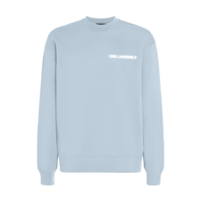 Karl Lagerfeld Logo Print Crewneck Sweatshirt Men’s Light Blue 236M1800303