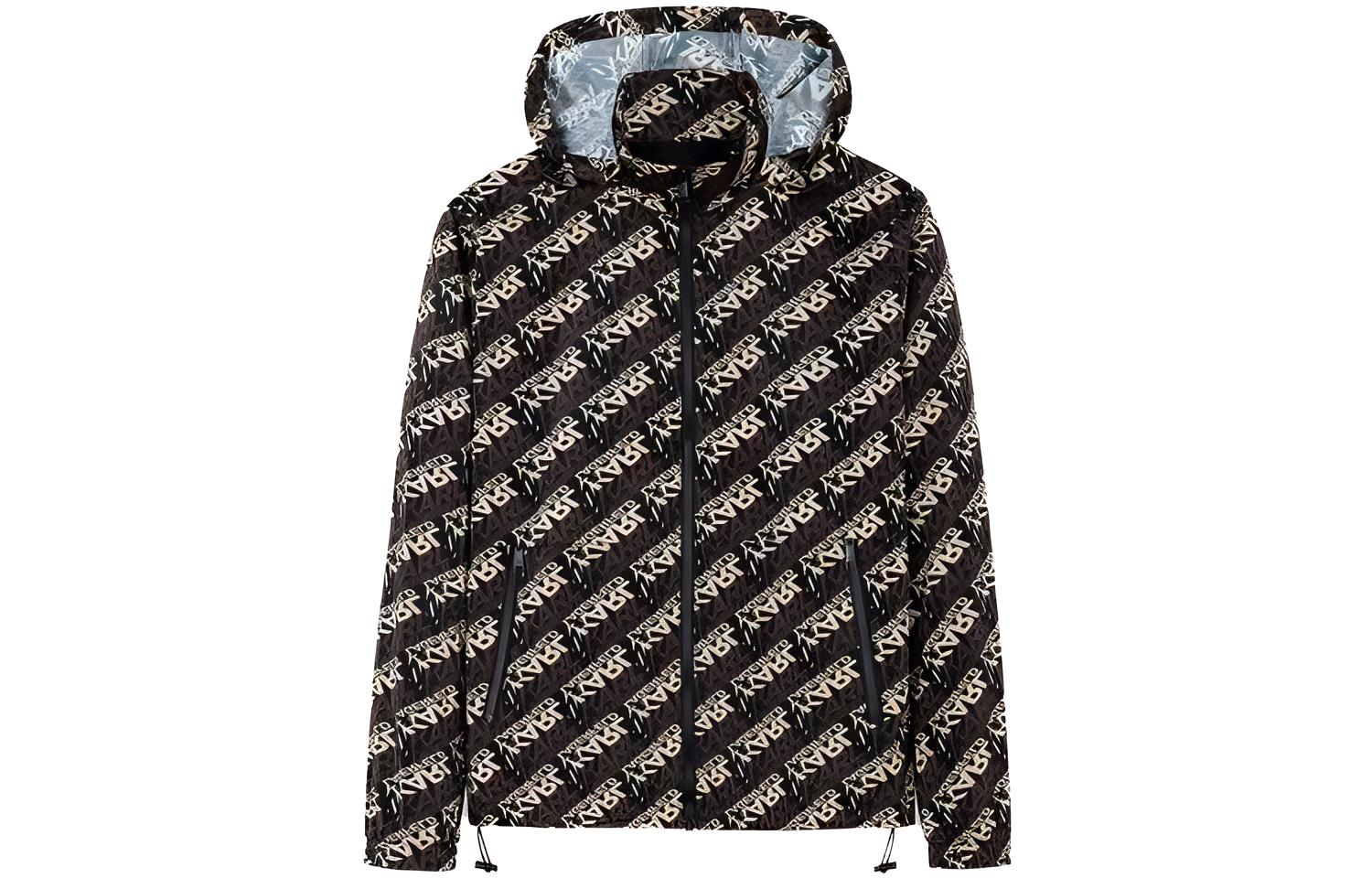 Karl Lagerfeld Logo Print Hooded Jacket for Streetwear & Travel 1K1A20101308