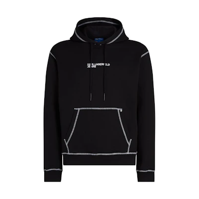 Karl Lagerfeld Logo Print Hoodie Black 240D1800101