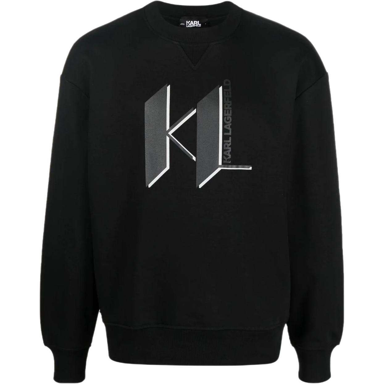 Karl Lagerfeld Logo Print Pullover Sweatshirt Unisex Black 225M2182999