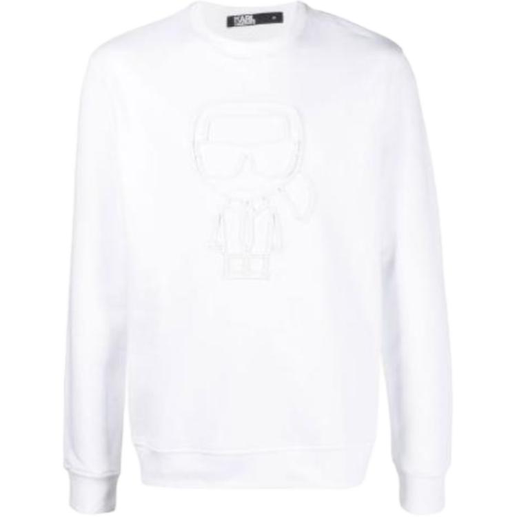 Karl Lagerfeld Logo Print Pullover Sweatshirt White Casual Wear 705089521900010