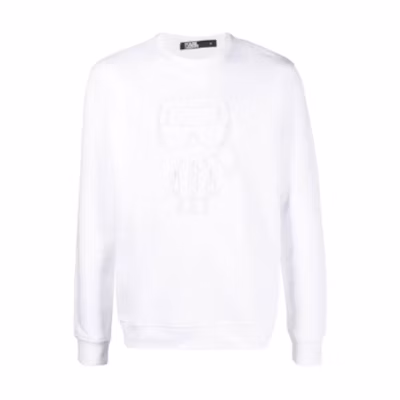 Karl Lagerfeld Logo Print Pullover Sweatshirt White Casual Wear 705089521900010