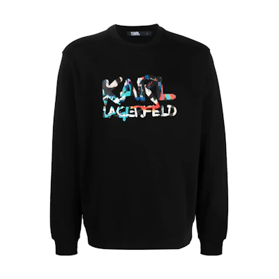 Karl Lagerfeld Logo Print Sweatshirt Black 705400531900-900