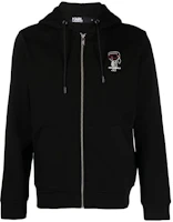 Karl Lagerfeld Logo Print Zip Hoodie - Black 705421532900 Karl Lagerfeld Logo Print Zip Hoodie - Black 705421532900