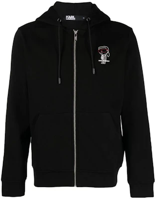 Karl Lagerfeld Logo Print Zip Hoodie - Black 705421532900 Buy Karl Lagerfeld Logo Print Zip Hoodie - Black 705421532900