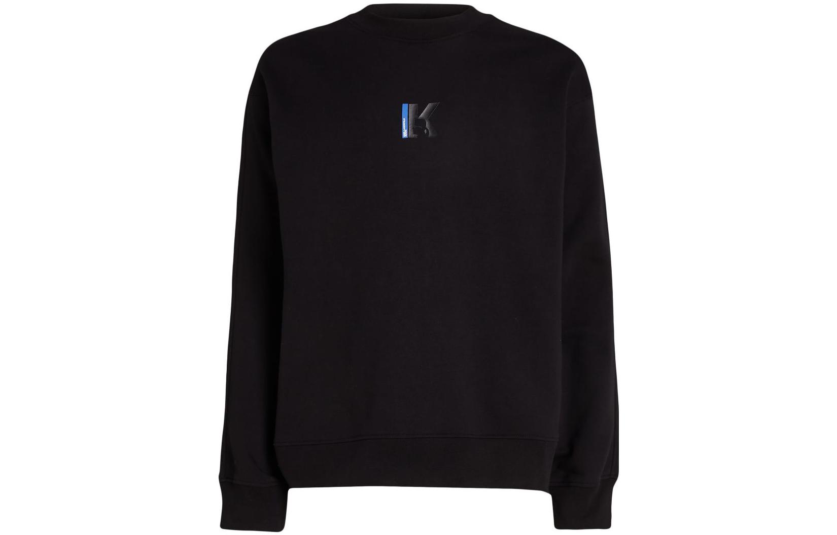 Karl Lagerfeld Logo Printed Pullover Sweatshirt Black 235D1802101
