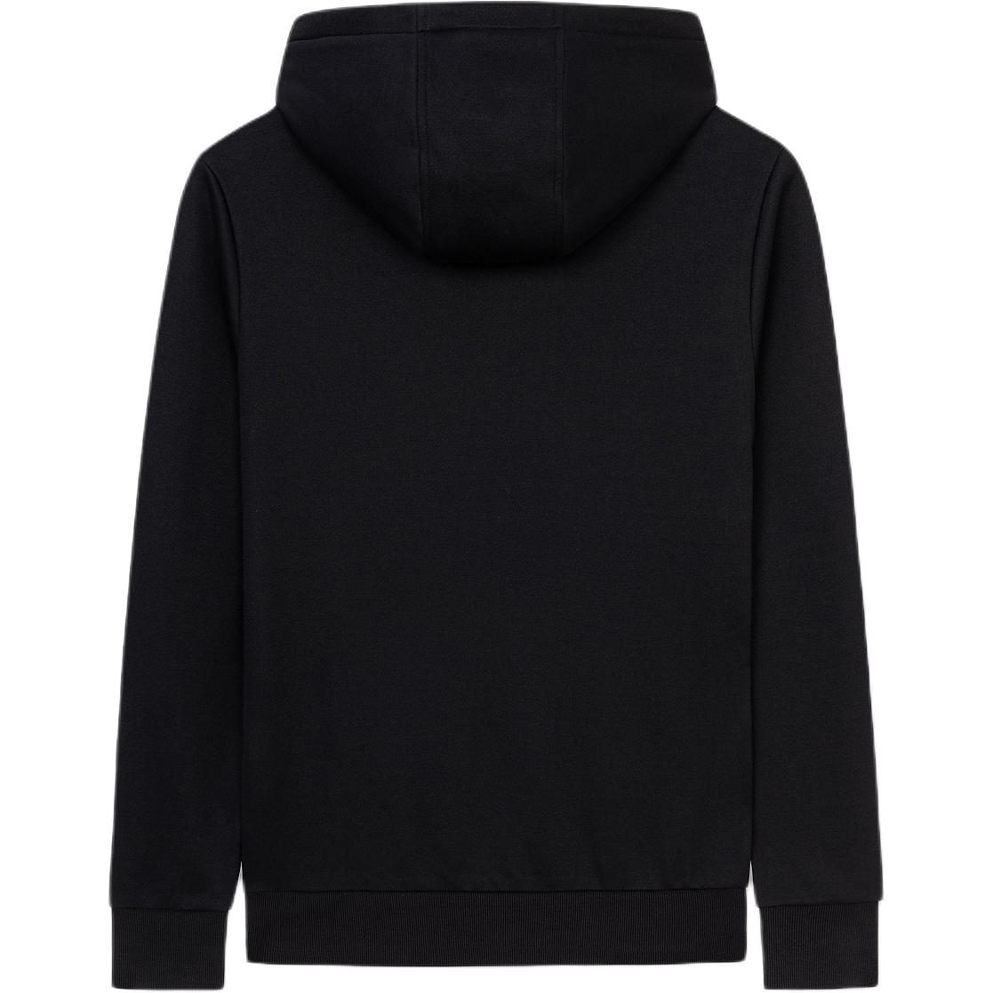 Lookbook 卡尔·拉格斐宽松版刺绣logo黑色连帽衫 1K1C50603014