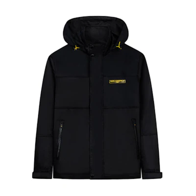 Karl Lagerfeld Monochrome Logo Patch Hoodie Jacket Men’s Black 1K1B50101527