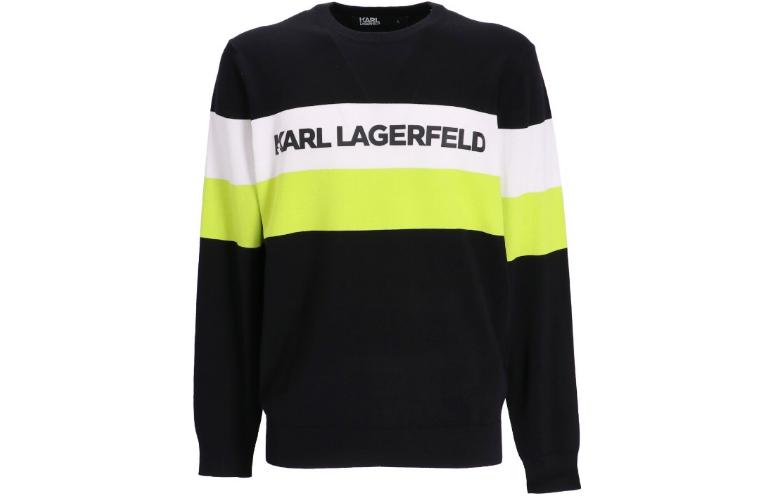 Karl Lagerfeld Multicolor Logo Jacquard Sweater Fashion Pullover 655080523304-120
