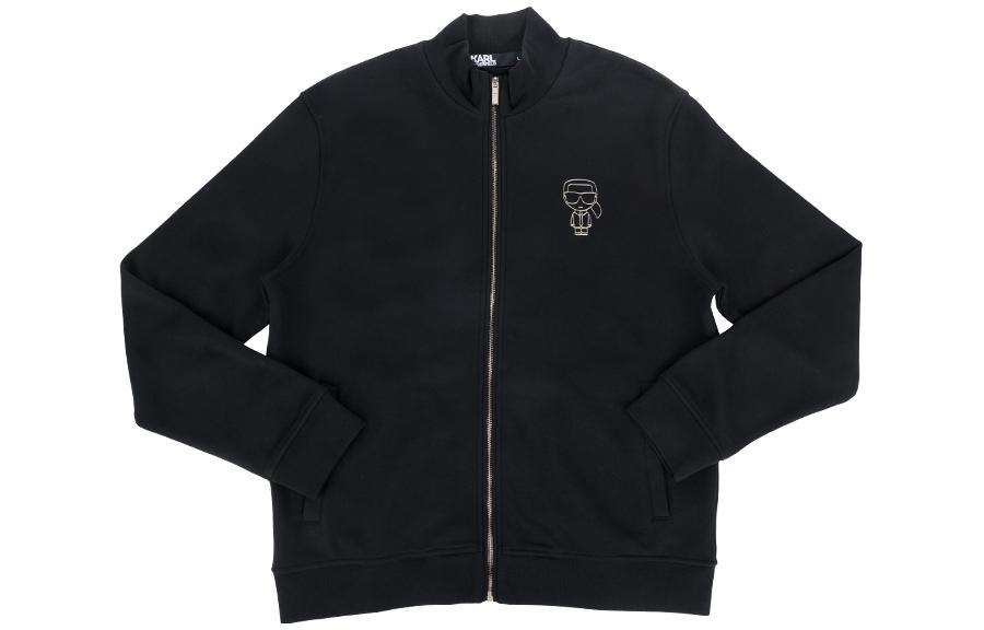 Karl Lagerfeld Outdoor Embroidered Stand Collar Long Sleeve Jacket for Men 705407521900990