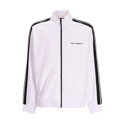 Karl Lagerfeld Outdoor Letter Print Striped Zip-Up Jacket for Men 705406533905-10