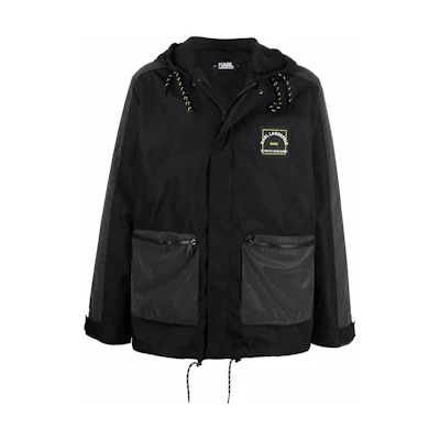 Karl Lagerfeld Outdoor Street Logo Print Hooded Jacket for Men 215M1400996