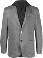 Karl Lagerfeld Outdoor Street Style Layered Button-Up Jacket - Dark Grey 15538410524035 Karl Lagerfeld Outdoor Street Style Layered Button-Up Jacket - Dark Grey 15538410524035
