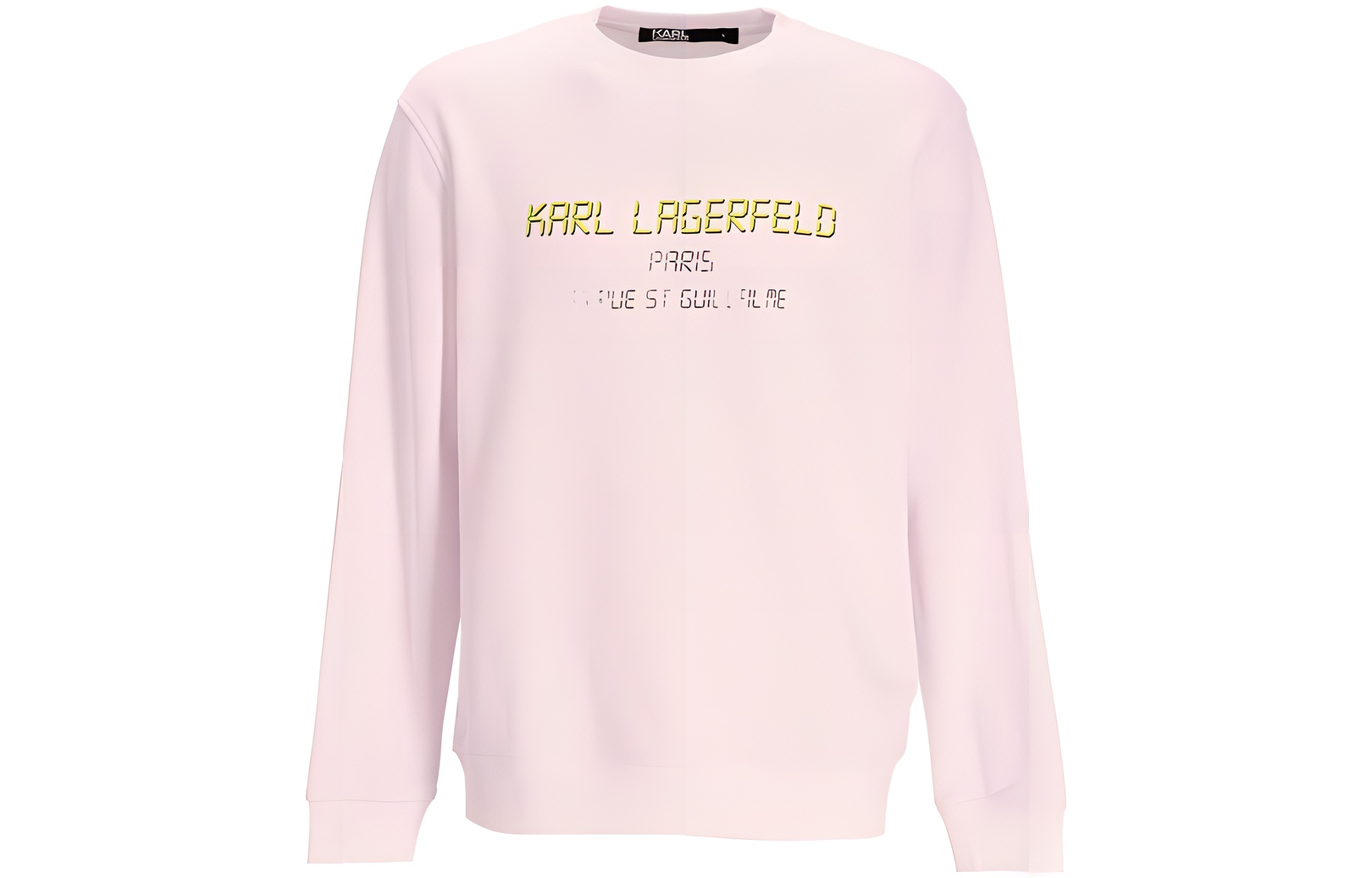 Karl Lagerfeld Pink Logo Print Crewneck Sweatshirt Long Sleeve 70508552391010