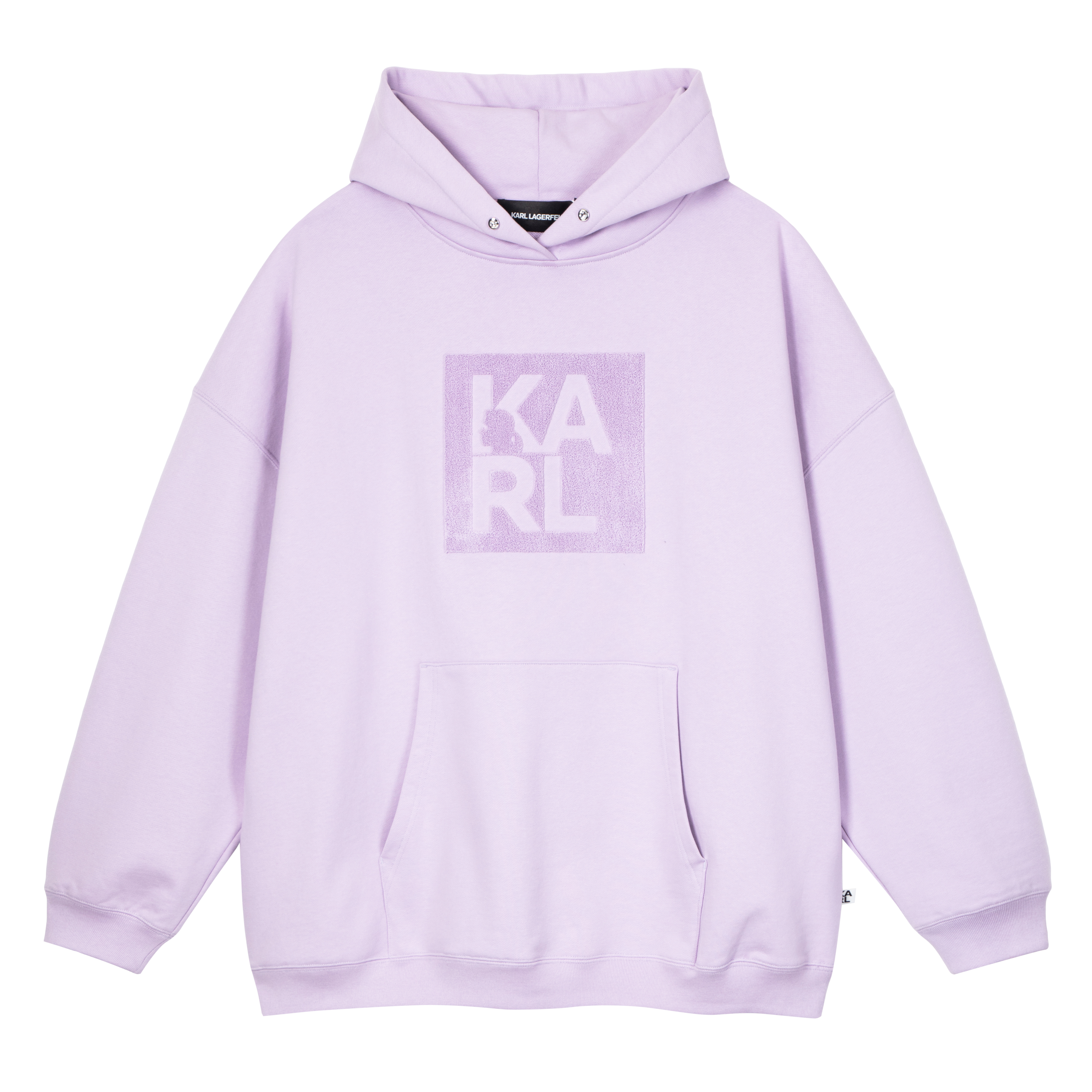 Order Karl Lagerfeld Hoodie Ungu Unisex Outdoor Kasual Polos Print Huruf Pullover 1K3C50603935