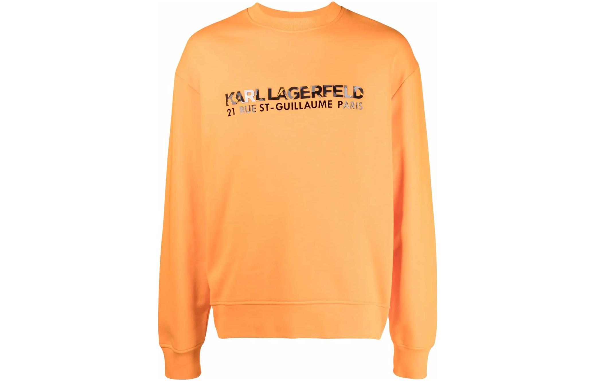 Karl Lagerfeld Purple Print Crewneck Sweatshirt Orange - Casualwear 216M1805529529