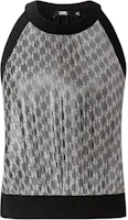 Karl Lagerfeld Silver Geometric Print Slim Fit Sleeveless Tank Top Women 231L2201 Karl Lagerfeld Silver Geometric Print Slim Fit Sleeveless Tank Top Women 231L2201