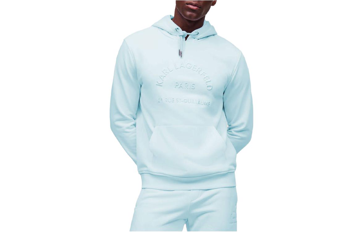 Karl Lagerfeld Solid 3D Logo Casual Sweatshirt Light Blue () KL235478551