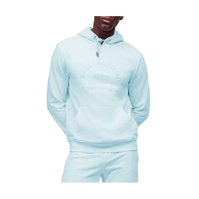 Karl Lagerfeld Solid 3D Logo Casual Sweatshirt Light Blue () KL235478551