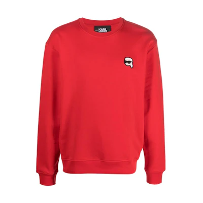 Karl Lagerfeld Solid Color Cartoon Embroidery Crewneck Sweatshirt Mens 230M1801496