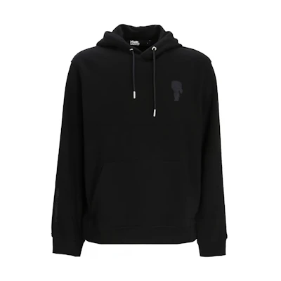 Karl Lagerfeld Solid Color Hoodie with Drawstring - Design 705402533910-990