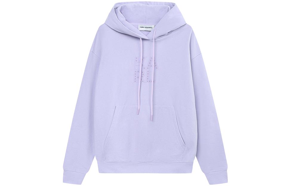 Karl Lagerfeld Solid Color Hoodie with Letter Print Unisex 1K2D50603805503
