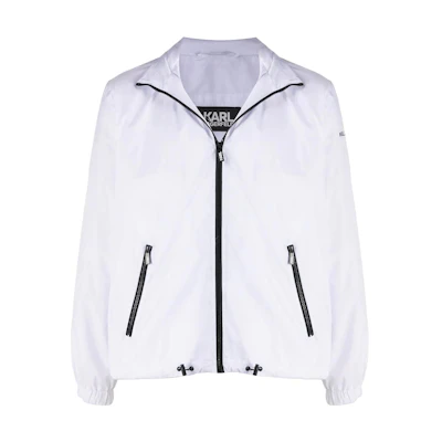 Karl Lagerfeld Solid Color Outdoor Street Travel Zip-Up Jacket 505004501500