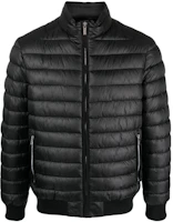 Karl Lagerfeld Solid Logo Patch Zip Jacket for Men in Black 505033534587 Karl Lagerfeld Solid Logo Patch Zip Jacket for Men in Black 505033534587