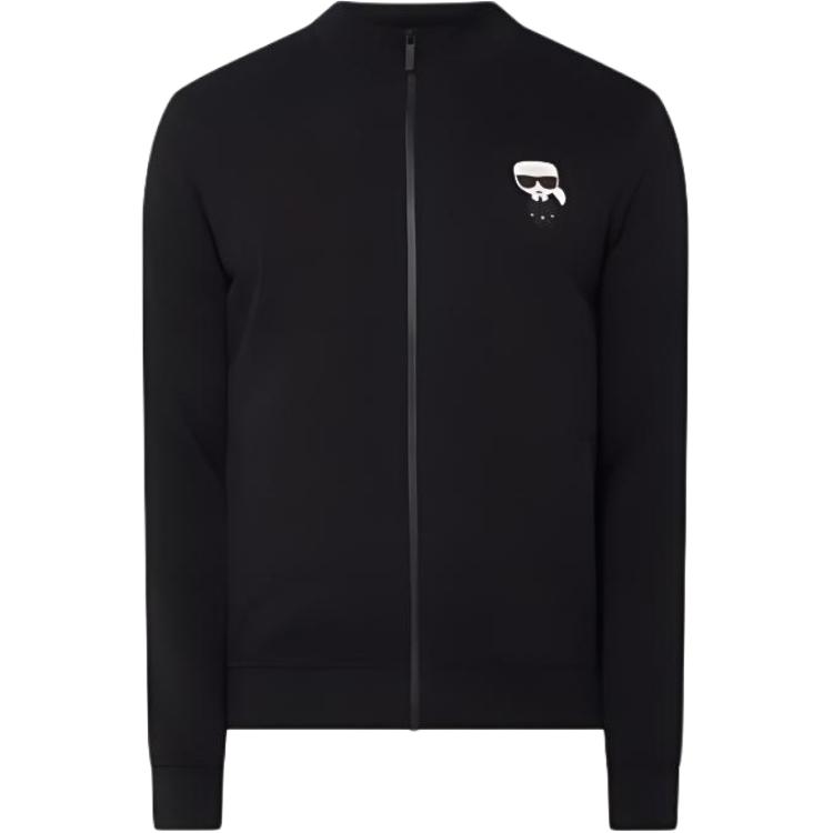 Karl Lagerfeld Solid Logo Print Zip Jacket for Work, Travel & Casual Wear 705895500900990