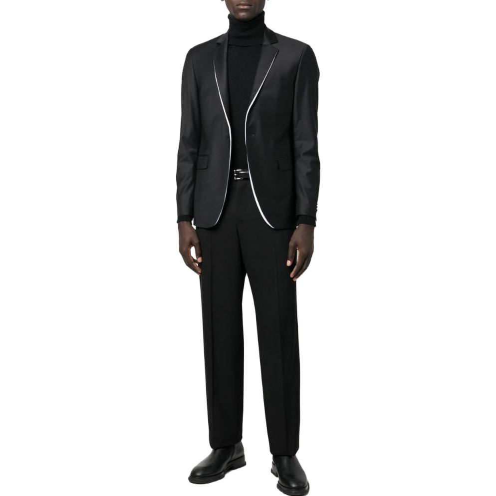 Lookbook カール ラガーフェルド SS23 ブラックブレザー コントラストトリム ビジネス用 155261521096