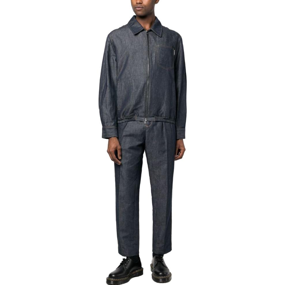 KARL LAGERFELD SS23  Solid Color Zip-Up Jacket with Collar. 231M1400390 圖 3