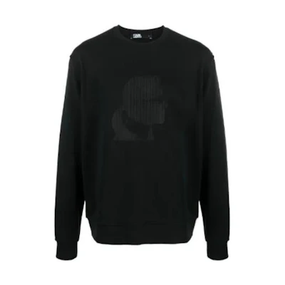 Karl Lagerfeld SS23 Black Casual Printed Crewneck Sweatshirt 705401521900990