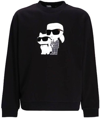 KARL LAGERFELD SS23 Black Graphic Print Crewneck Long Sleeve Sweatshirt Men 705063534940-990 Order KARL LAGERFELD SS23 Black Graphic Print Crewneck Long Sleeve Sweatshirt Men 705063534940-990